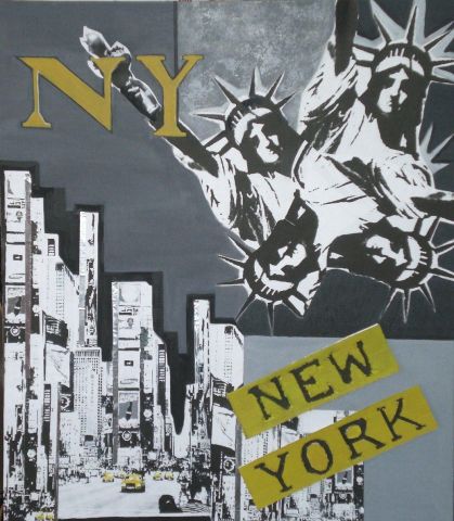 New york jaune - Collage - Tiffanie