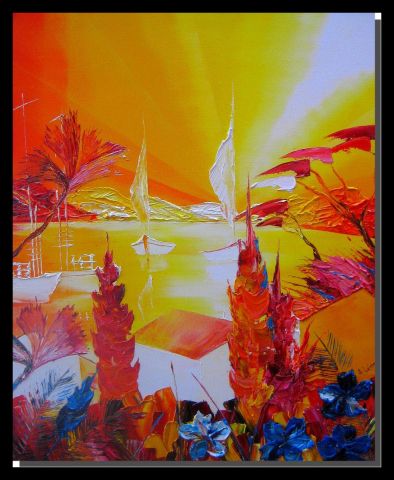 Provence vents et soleil - Peinture - anne leonard