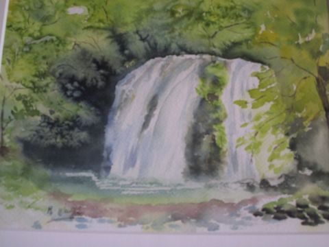 Cascade du h�risson jura - Peinture - MARYSE WENGER