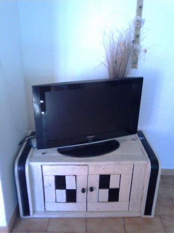 meuble tele style damier - Artisanat - skymel