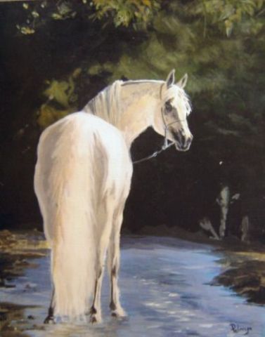 L'artiste palmyre vanparis - le cheval blanc
