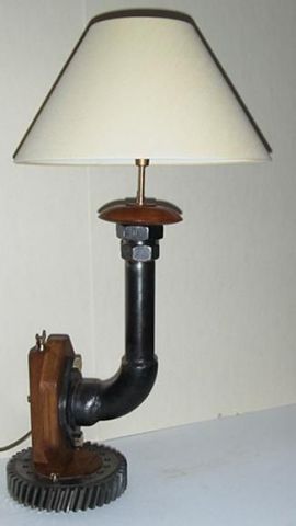 Lampe engrenage - Artisanat - Daniel Barre