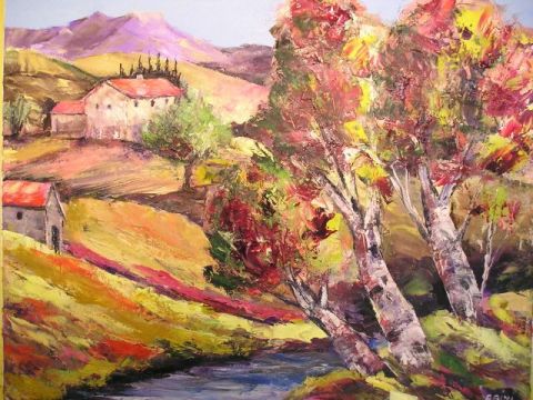 paysage gardois - Peinture - litalien