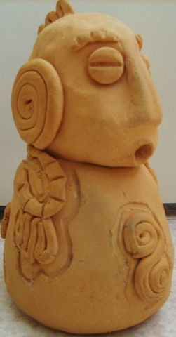 statue azteque - Sculpture - julien RATHIEUVILLE