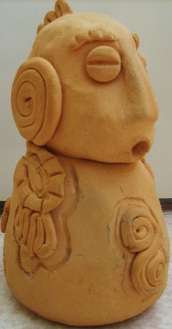 L'artiste julien RATHIEUVILLE - statue azteque