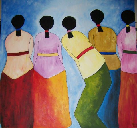 Les couleurs de l'Afrique - Peinture - JoMiMa