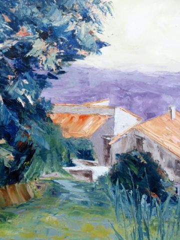 Le Hameau de la mûre - Peinture - Marianne Lefebvre Boissonnade