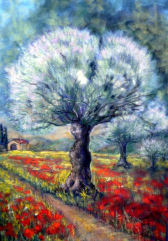 L'olivier - Peinture - Suzanne ACCARIES
