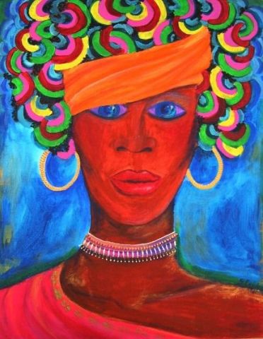 black woman - Peinture - CAPDEVILLE sophie-ibusofi