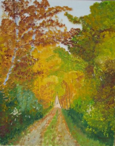 N° 031- La forêt en automne - Peinture - Jean ADER