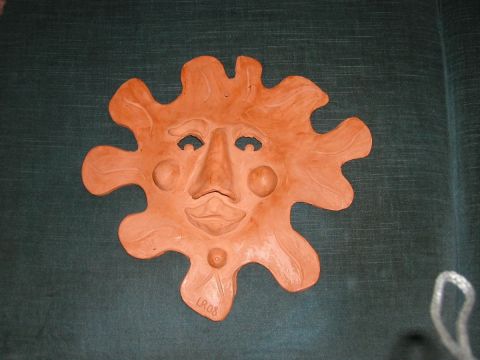 soleil rouge - Sculpture - LENOIL