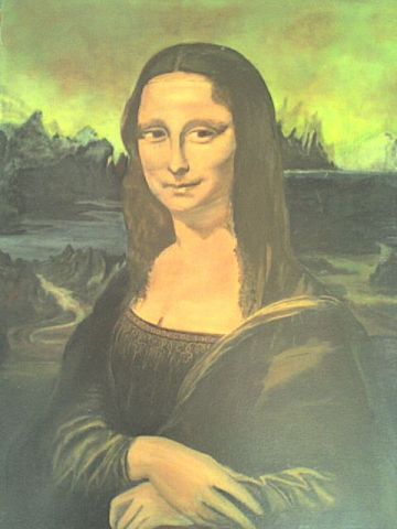 L'artiste Pepe Luis Saavedra  - Mona Lisa   [Léonard  de  Vinci ]  (copie) 