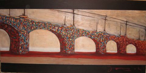 L'artiste stephane janiak - Pont SNCF-Cahors