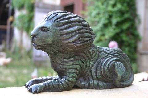 le lion dans le vent - Sculpture - tournesol