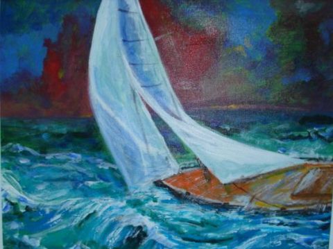 tempête force 5 - Peinture - Helene ROSENDO