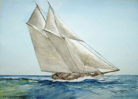 L'artiste Ariane Toledano Millet - voilier 