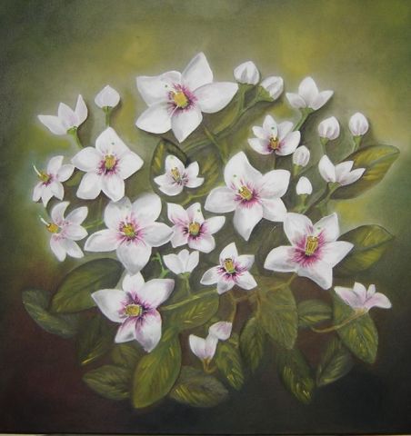L'artiste Arlette BONIDAN - bouquet blanc