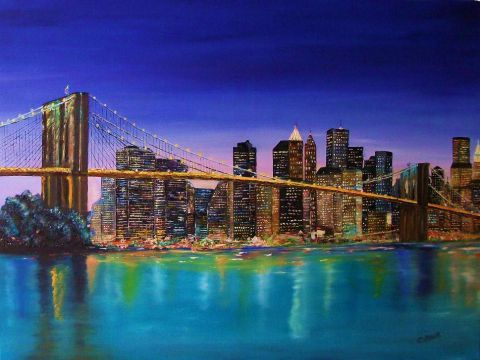 L'artiste Amilcar - le pont de brooklyn
