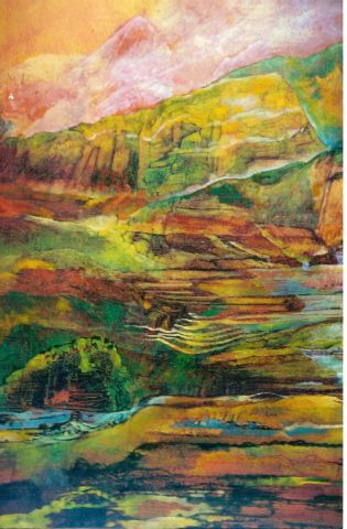la vall�e - Peinture - andre darreguel