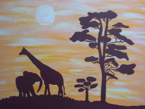 Toile africaine - Peinture - artsandrine