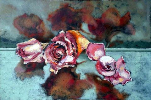 roses en rose - Peinture - attilioradice