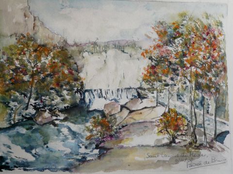 cascade - Peinture - atelier mauve