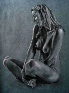 Voir cette oeuvre de Philippe FLOHIC: Femme nue assise au sol 260109