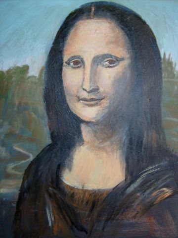 reproduction de Mona Lisa  de L�onard de Vinci - Peinture - Jean Pierre BERARD