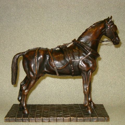 Cheval d'attelage - Sculpture - PIERRE CHAMBRY