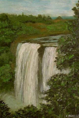 cascade tropicale - Peinture - A BRUNELLO