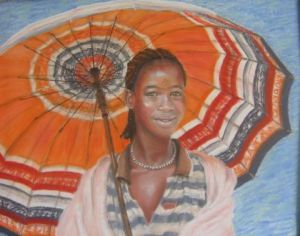 Voir cette oeuvre de Josette Jeannin-FRANCOIS : Ethiopienne à l'ombrelle