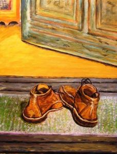 Peinture de yvon latreille: Moi, mes souliers...