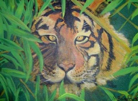 L'artiste A BRUNELLO - Tigre dans les hautes herbes