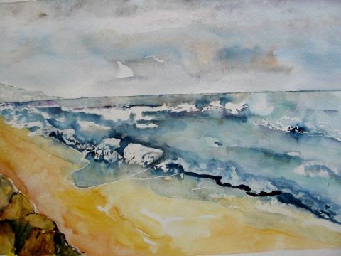 la mer - Peinture - atelier mauve