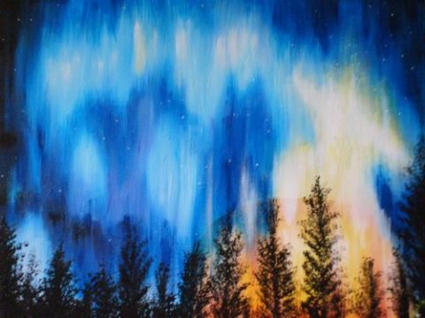 aurore boréale 3 - Peinture - corlig