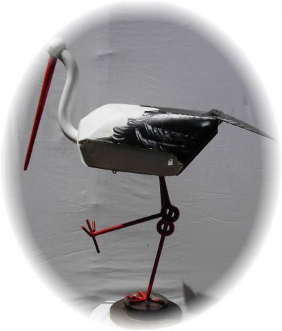 Cigogne - Sculpture - Roland GOURDON