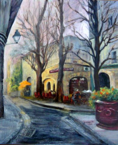 Place Ste Anne - Montpellier - Peinture - Suzanne ACCARIES