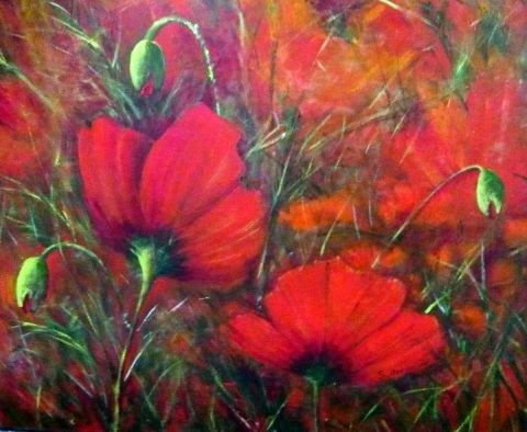 Grands coquelicots - Peinture - Suzanne ACCARIES