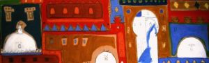 Peinture de mouhsine hamamouch: Payesaje sur Maroc