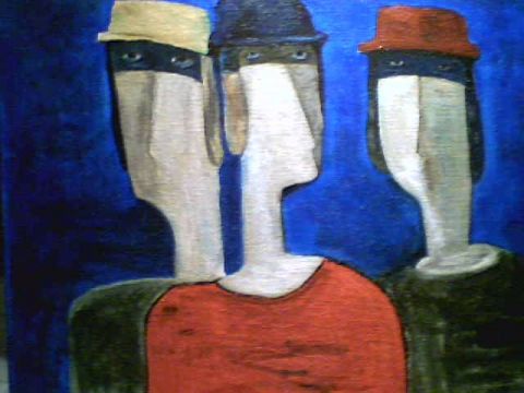three faces - Peinture - marc Maillard