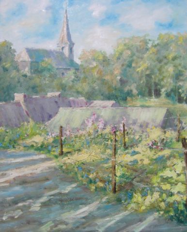Gesves, village condruzien - Peinture - Andre Rosiere
