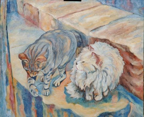 balade de chats - Peinture - mpo