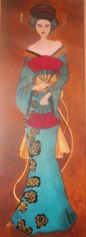 geisha - Peinture - katiapeinture