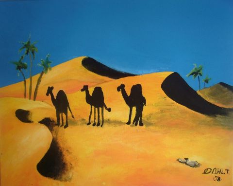désert - Peinture - Tiffany BAHRI
