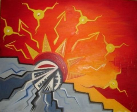 Explosion solaire - Peinture - Christophe Saeland