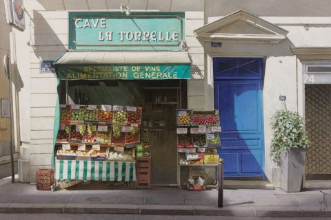 L'épicier du coin de la rue de Seine - Peinture - Thierry Duval