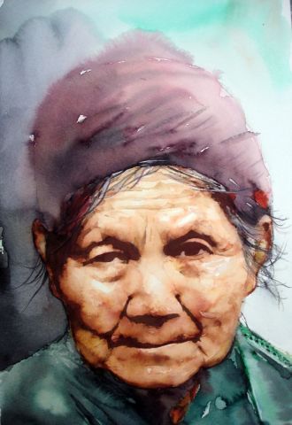 la grand-mère  - Peinture - yoozo