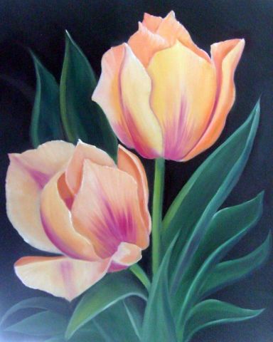 tulipes - Peinture - bchira arfaoui