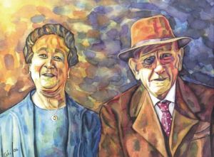 Peinture de Gerard SERVAIS: Mes grand-parents maternels
