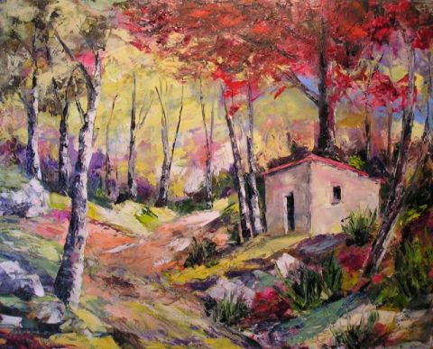 paysage cevenol - Peinture - litalien